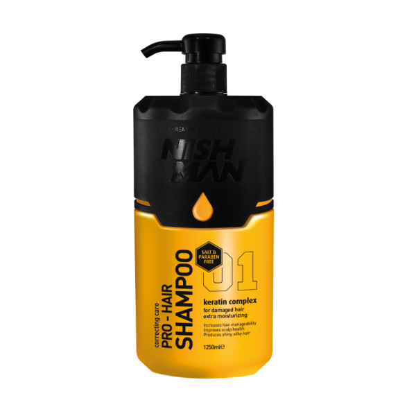 NISHMAN TUZ VE PARABEN İÇERMEYEN KERATİNLİ SAÇ BAKIM ŞAMPUANI 1250 ML & 400 ML