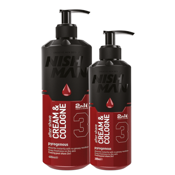 NISHMAN TIRAŞ SONRASI 2si1 ARADA N.3 KREM KOLONYA - 200 ML & 400 ML